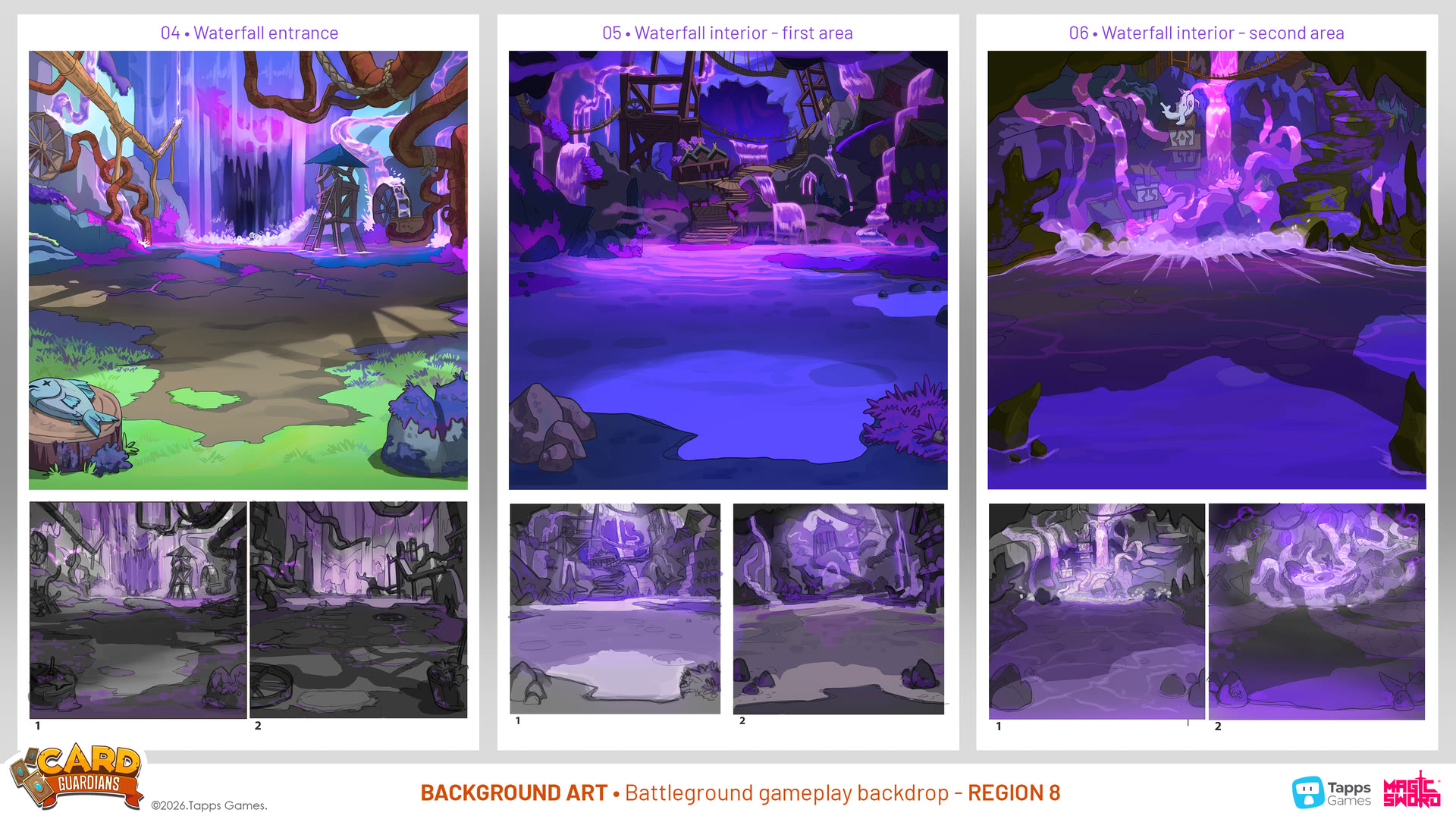 Background environment art for Card Guardians by Magic Sword Studio for Tapps Games (2 of 4)